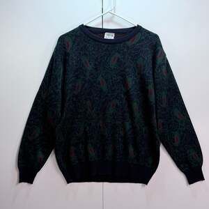 Vintage Giorgio di Firenze Paisley Pattern Crewneck Sweater Made in Italy